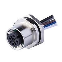 Same Sky (formerly CUI Devices) CDM1227-04A-FW-R9-050-67 Straight M12 Female Panel mount, Solder Type, Rear Fastened PG9?ACode 4PIN , Screw Copper alloy, 050M