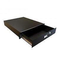 Hammond Manufacturing RDRW1900322BK1 Storage Drawer Lock Storage Drawer 2U x 22" Depth