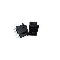 Adam Tech SW-R2-4E-S-6-1 Miniature Miniature Rocker Switch, solder terminal, black actuator, rectangular