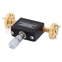 Fairview SMW12AT001-30 WR-12 Waveguide Continuously Variable Attenuator With Dial 0 to 30 dB Operating from 60 GHz to 90 GHz, UG-387/U Round Cover Flange
