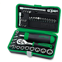 TOPTUL GADW4101 41PCS Professional Grade 1/4" DR. Flank Socket Set (1/4", 41 pcs)