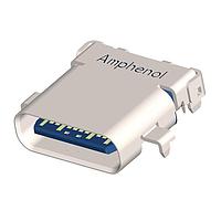 Amphenol Commercial Products 12401698E4#2A USB Type C Connectors USB TYPE C RCPT R/A mid mount dual SMT