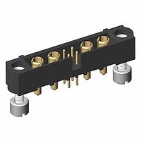 Harwin M80-5T10405M3-02-331-02-331 Power to the Board 4+4 Pos. Male Signal+Power Vertical Throughboard Conn. Jackscrews
