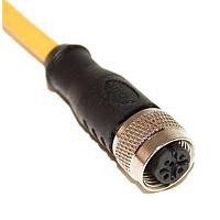 Mueller C4C10M000.5 Sensor Cables / Actuator Cables UL Listed, M12 Cordset, 4-Position Female Straight to Open End, 22 AWG, 0.5M