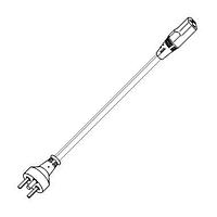 Volex 2108H 10 C3 AC Power Cord H05VVF3G 2.5M DANISH BLACK