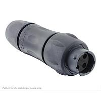 Eaton Souriau-Sunbank UTSX1JC124PSCR Receptacles In line receptacle, with cable gland backshell, with 4 male screw contacts, IP68/69K