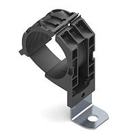 HellermannTyton 151-02036 Ratchet Clamp Ratchet P-Clamp, 1.38 - 2.01" Bundle Dia, 90 Long, 0.26" Hole Dia, PA66HIRHSUV/SS304, Black, 140/ctn