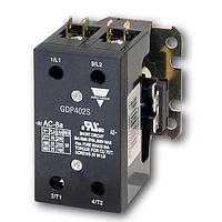 Carlo Gavazzi GDP252S120V Industrial Relays Two-pole Definite Purpose style, 25Amps rated (FLA at 240VAC) contactor with screw terminals, 120 VAC coil and no auxiliary contacts.