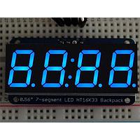 Adafruit 881 LED Lighting Development Tools 7 Segment Display Blue w/I2C Backpack