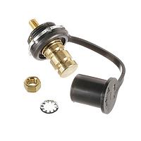 Amphenol Technical Products RL9100-201-F1 Contacts 10MM RADLOK FEED-THRU, RADLOK TO LUG, SILVER, BLACK