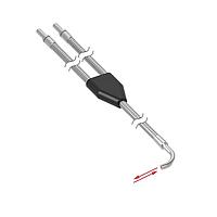 Banner Engineering BA23S Fiber Optic Sensors Diffuse Mode Bifurcated Glass Fiber 36 long; 0.125 dia. Bundle; Stainless Steel Sheath; Right angle sensing tip