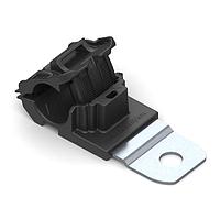 HellermannTyton 151-01945 Ratchet Clamp Ratchet P-Clamp, 0.52 - 0.77" Bundle Dia, 180  Short, 0.41" Hole Dia, PA66HIRHSUV/SS304, Black, 280/ctn