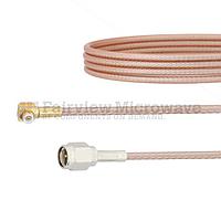 Fairview FMCA1420 Snap-On RA MMBX Plug to SMA Male Cable RG316 Coax