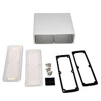 Bud Industries EXN-23365-SVP PCB Enclosure Extruded Aluminum Enclosure Silver with Plastic Cover (2.4 X 7 X 6.7 In)