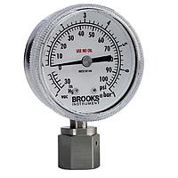 Brooks Instrument S122 Mechanical Pressure Gaugess (±1% FS, stem mounted)