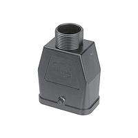 HARTING 19120080429 Hoods PLASTIC HOOD STD BLK 1 LVR LCKING