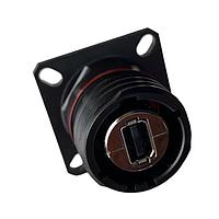 Amphenol Socapex MDPFTV2AZN HDMI, Displayport & DVI Connectors Mini DisplayPort square flange receptacle, A coding, Black Zinc Nickel Plating