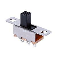 Same Sky (formerly CUI Devices) SLW-195557-5A-N-D Slide Switch 19.5 x 5 x 5.7 mm, 5 mm Raised Slide Actuator, Through Hole