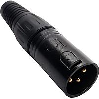 Io Audio Technologies IO-XLR3-M-BKAU Cable Connectors Professional 3-Pin XLR Plug, Male, Gold Pins