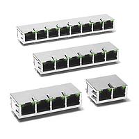 Pulse Electronics JG0-0098NL Modular 1X4 GIGABIT CONN, BST, W/LEDS