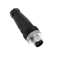 Banner Engineering FIC-M12M4 Euro-Style Field Wireable Adapter Field Wireable Male M12; 4-pin, Non-Shielded, IP67; Plastic, Straight Connector; Field Adapter