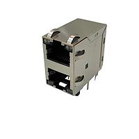Adam Tech MTJG-2-88JX1-FSG-PG-L16 Modular RJ45 MODULAR JACK, 2X1 STACKED,