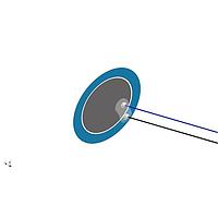 PUI Audio AB2025B-LW100-R Piezoelectric PIEZO CERAMIC BENDER 20MM DIA 2.5KHZ