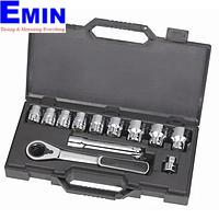 SATA 09133 12PC 1/2"DR 6PT METRIC PASS THRU® SOCKET SET 