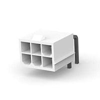AMP Connectors - TE Connectivity 1586041-6 Shrouded RA HDR W/O PEGS 6P