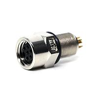 Amphenol LTW 8A-06PFFS-SH7001 Straight Guided M8 Circular Metric Connector, Metal, 1.5A, 06 pins, Female Connector, Female Contact, Hexagonal, Screw Thread, Solder, Receptacle, Rear Fastened, IP67 Unmated