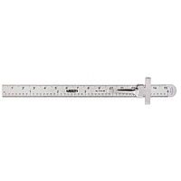INSIZE 7119-150 Pocket Rule With Sliding Clip (150mm/6”; 1mm; 1/64”)