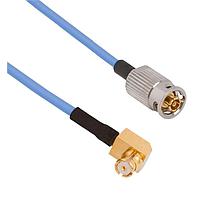 Amphenol SV Microwave FQSMPM-047-FRSMP-180 RF Cable Assemblies SMPM F QB to SMP R/A F 18"Cable