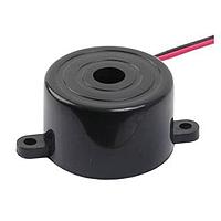 Same Sky (formerly CUI Devices) CPE-200 Piezoelectric buzzer, 23.8 mm round, 14.5 mm deep, P, 3.1 kHz, 12V, panel mount w/ wires, driving circuit