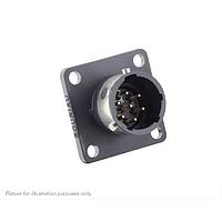 Eaton Souriau-Sunbank UTGX010E7PW Receptacles Square flange receptacle, without backshell, with 7 male solder contacts, IP68/69K in unmated conditions, keying W
