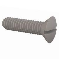 Essentra Components 332520A100 Slotted Countersunk 82 Slotted CSK Screw, 1/4-20 Thread, 1 Lg