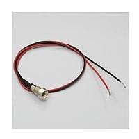 BIVAR MPR5GD24VW3-ER LED Panel Mount Indicators Panel Mount LED Assembly, 5 mm Green LED w\ Diffused Lens, 3 In. Wire, No Connector