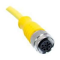 Mueller C5C03M001 Instrumentation 5 Position Straight Female to wire leads - Yellow - 1 Meter