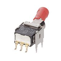 Nidec Components CF-TA-1DB4-L12 Reflow Toggle Switch SPDT, ON-ON, locking lever toggle, right angle gull wing terminals with bracket, 50mA @ 48V AC/DC, bulk packaging
