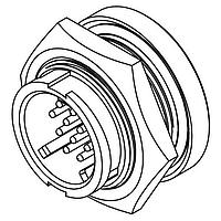 CONXALL W4281-12PG-300 Connectors MU WR PNL 12 #20 PIN PCT-SHRT