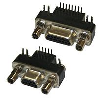 NorComp 381-009-112L565 Micro-D D-Sub Connectors MICRO-D 9P R/A W/ STNDOFF/BRDLK