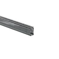 HellermannTyton 184-12002 High Density Slotted Wall Wiring Duct High-Density Slotted-Wall Wiring Duct, 1" x 2", Adhesive, PVC, Gray, 120 ft/carton