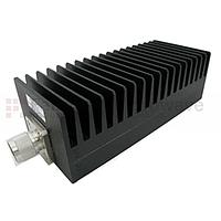 Fairview  SA3N1007-03  3 dB Fixed Attenuator N Male To N Female Up To 3 GHz Rated To 100 Watts With Black Aluminum Heatsink Body