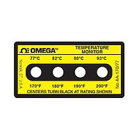 OMEGA 4A-A-170-30 Non-Reversible, Four point Horizontal Temperature Label (200 °F)