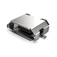 GCT (Global Connector Technology) USB3100-30-A Micro USB Type B Connectors Micro B Skt, Top Mount (reverse), SMT, R/A, 30u", No Peg,T&R