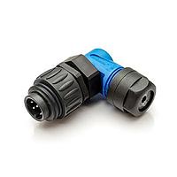 Amphenol Tuchel C016 10K006 000 10 Cable Plugs 6+PE MALE R/A BLUE CRIMP