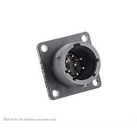 Eaton Souriau-Sunbank UTSX010D7PW Receptacles Square flange receptacle, without backshell, with 7 male PCB contacts, IP68/69K in unmated conditions, keying W