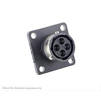 Eaton Souriau-Sunbank UTGX0104SW Receptacles Square flange receptacle, without backshell, for 4 female contacts, IP68/69K, keying W