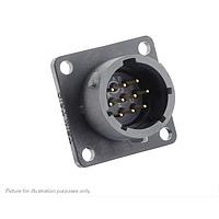 Eaton Souriau-Sunbank UTSX012E10P Receptacles Square flange receptacle, without backshell, with 10 male solder contacts, IP68/69K in unmated conditions