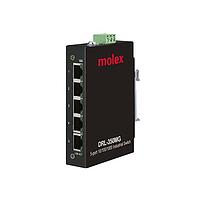 Molex 1120361100 Unmanaged PoE Ethernet Switches IP20 Managed Ethernet Switch 5 Ports 10/100/1000Mb Data Speed