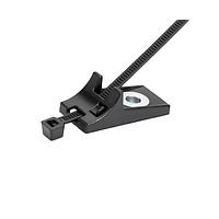 HellermannTyton 156-03972 HellermannTyton 2-Piece Cable Tie/Screw Mount, Unassembled Set, 8" L, M6 Hole, 50lb, PA66HIRHS(REC100), Black